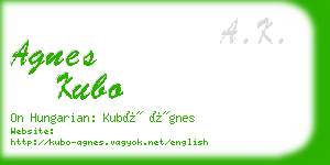 agnes kubo business card